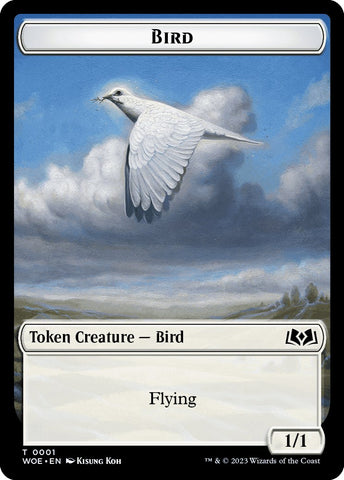 Bird // Human Double-Sided Token [Wilds of Eldraine Commander Tokens]