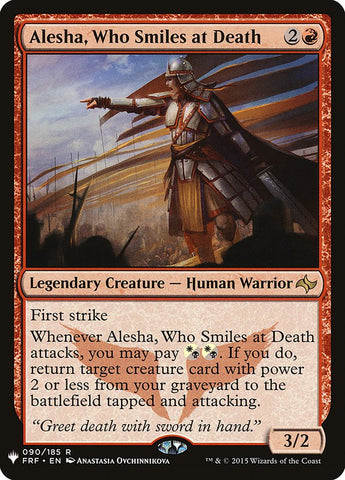 Alesha, Who Smiles at Death [The List]