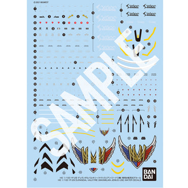 HG 1/100 YF-19 Durandal Valkyrie Full Set Pack Water Decals