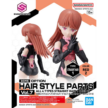 30MS Option Hair Style Parts Vol.7 Straight Red