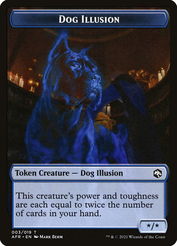 Zombie // Dog Illusion Double-Sided Token [Dungeons & Dragons: Adventures in the Forgotten Realms Tokens]