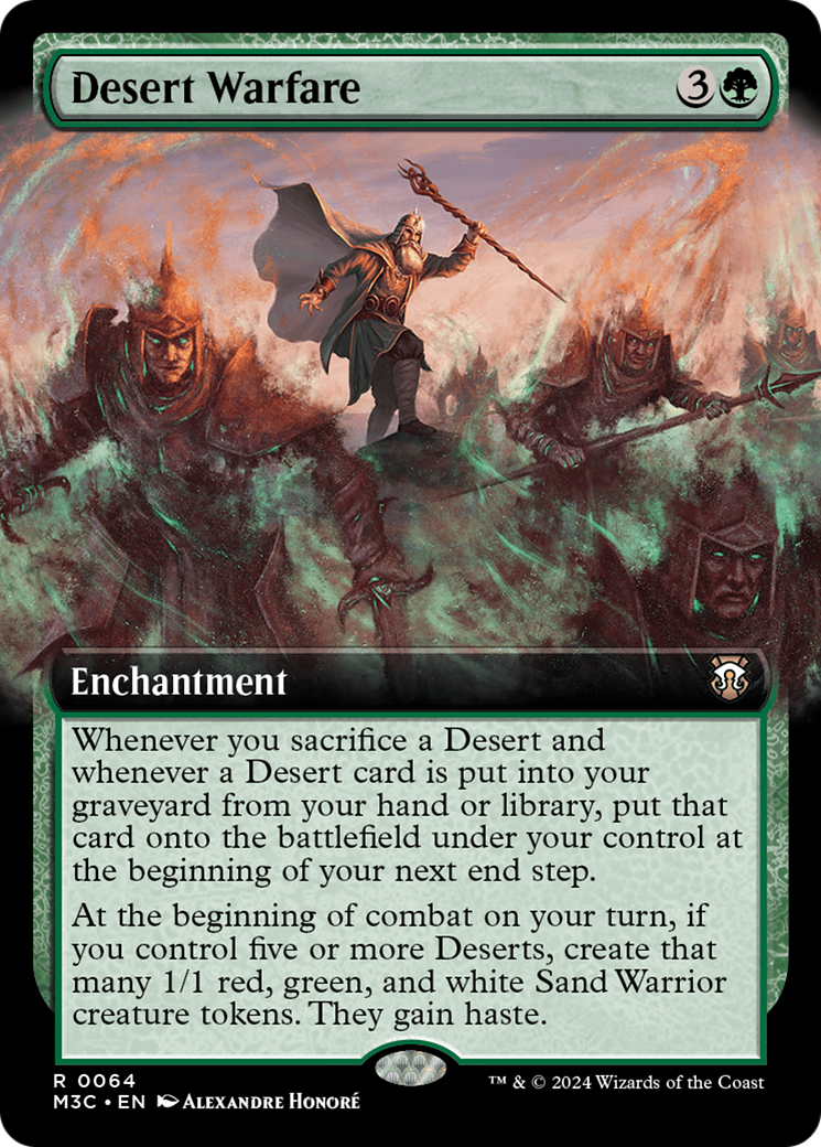 Desert Warfare (Extended Art) (Ripple Foil) [Modern Horizons 3 Commander]