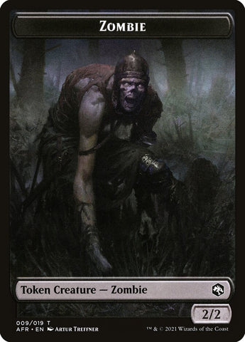 Zombie // Dog Illusion Double-Sided Token [Dungeons & Dragons: Adventures in the Forgotten Realms Tokens]