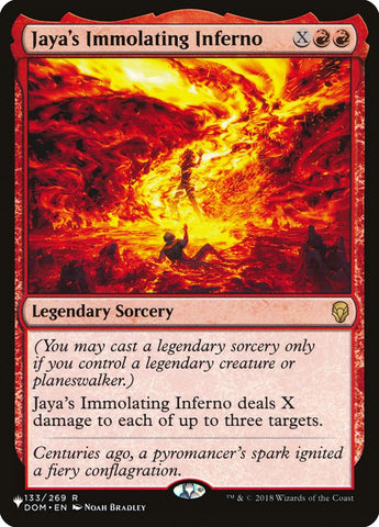 Jaya's Immolating Inferno [The List]