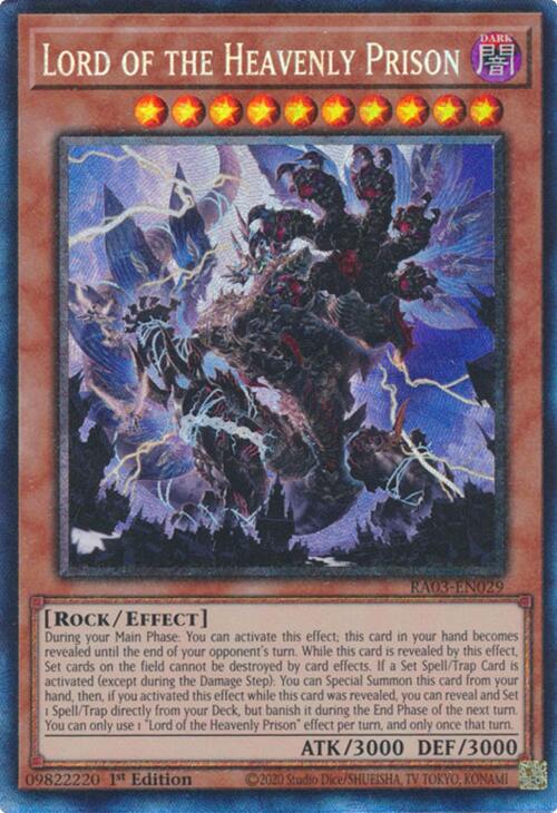 Lord of the Heavenly Prison (CR) [RA03-EN029] Prismatic Collector's Rare