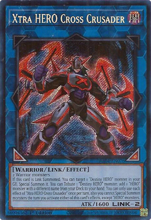 Xtra HERO Cross Crusader [RA04-EN076] Secret Rare
