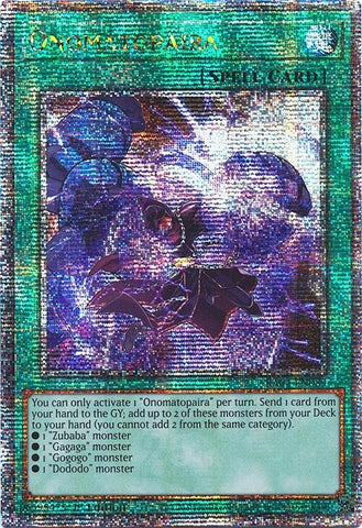 Onomatopaira [RA04-EN089] Quarter Century Secret Rare