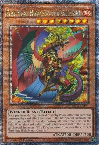 Fire King High Avatar Garunix [RA04-EN194] Quarter Century Secret Rare
