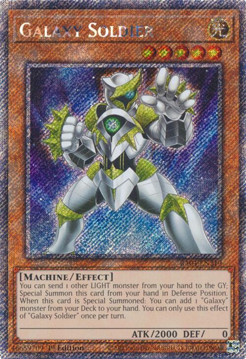 Galaxy Soldier [RA04-EN219] Platinum Secret Rare