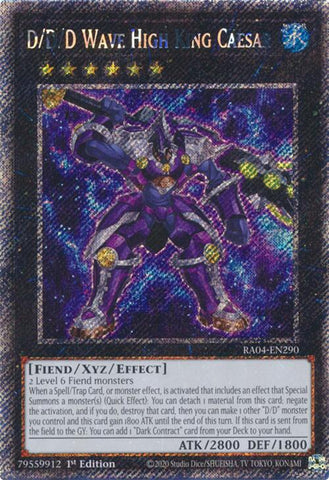 D/D/D Wave High King Caesar [RA04-EN290] Platinum Secret Rare