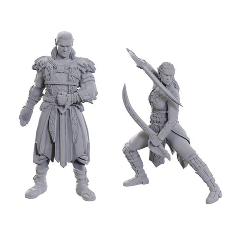 DND UNPAINTED MINIS SPECIAL EDITION BALDUR'S GATE 3 - JAHEIRA & HALSIN