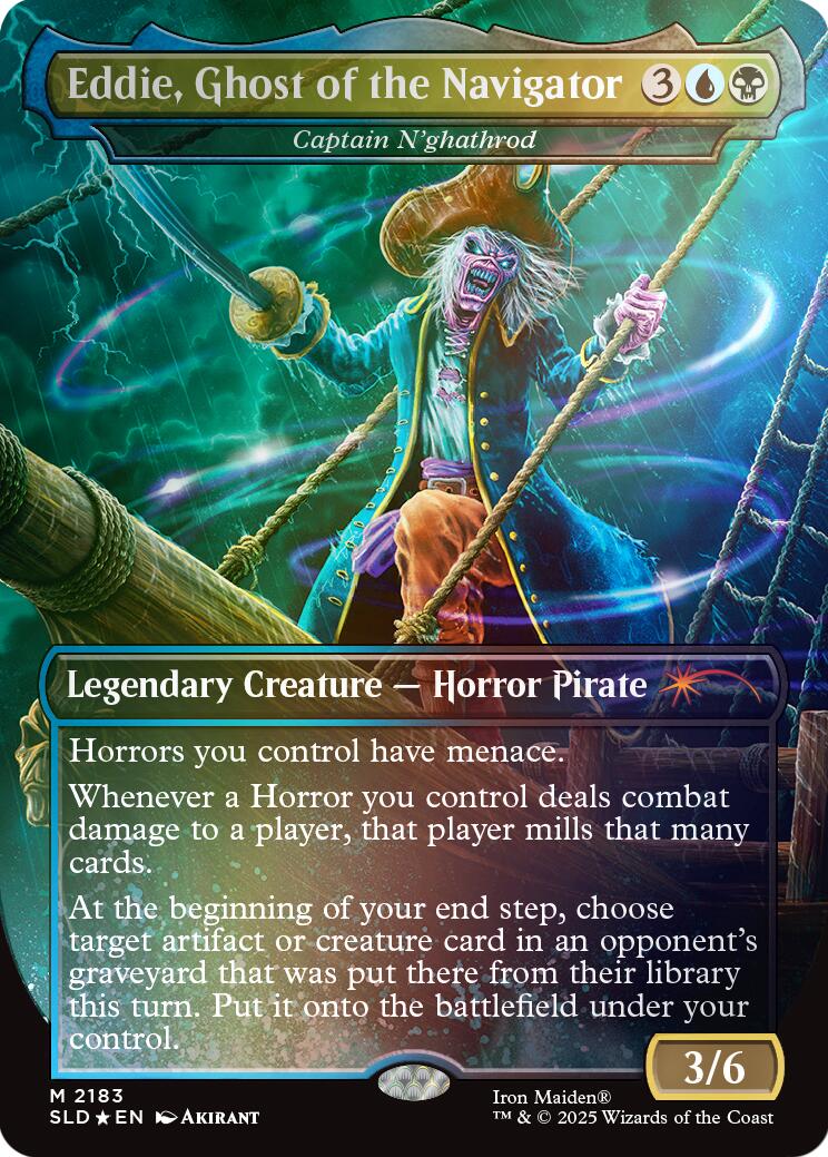 Eddie, Ghost of the Navigator - Captain N'ghathrod (Rainbow Foil) [Secret Lair Drop Series]