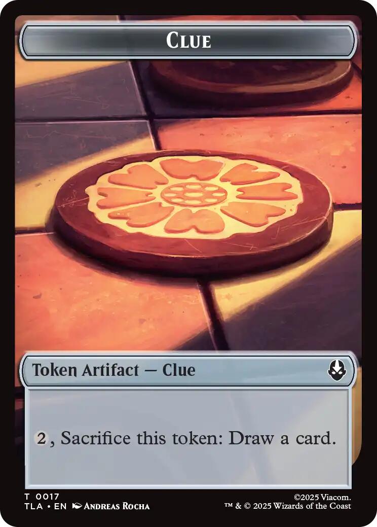 Ally (0006) // Clue (0017) Double-Sided Token [Avatar: The Last Airbender Tokens]