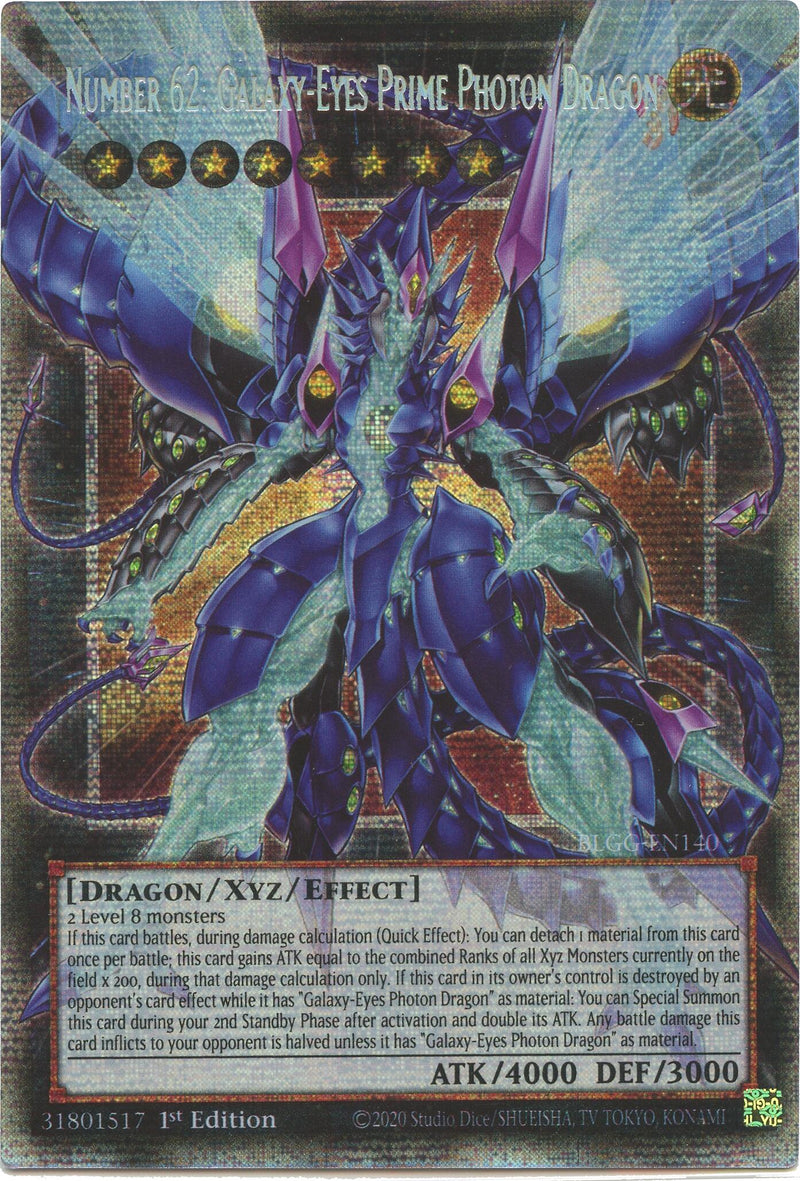 Number 62: Galaxy-Eyes Prime Photon Dragon (Starlight Rare) [BLGG-EN140] Starlight Rare