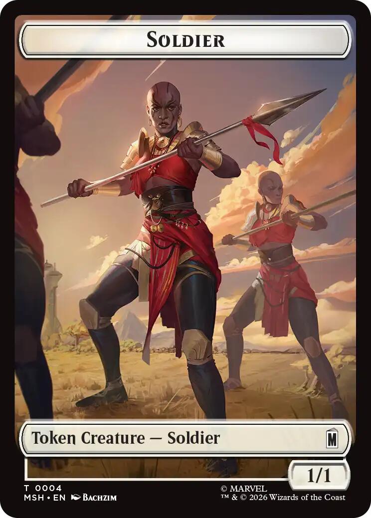 Soldier // Goat Double-Sided Token [Marvel Super Heroes Commander Tokens]