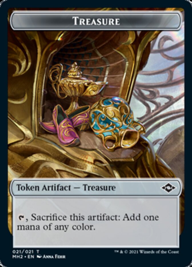 Golem // Treasure (21) Double-Sided Token [Modern Horizons 2 Tokens]