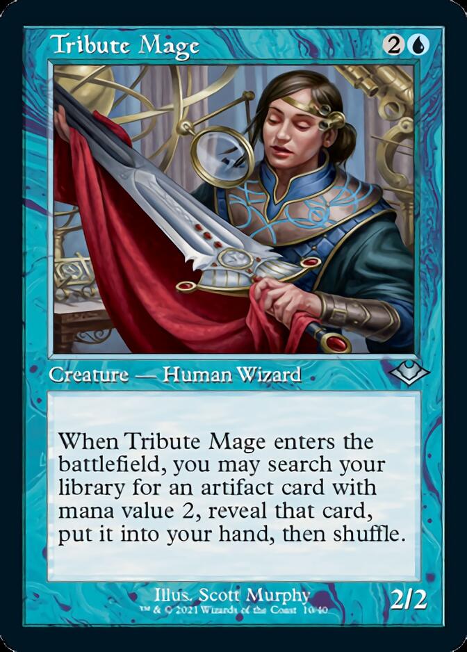 Tribute Mage (Retro Foil Etched) [Modern Horizons]