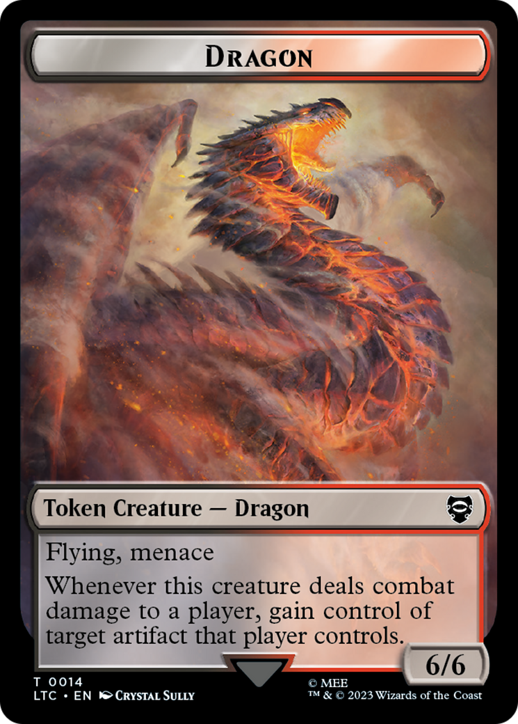 Dragon // Wraith Double-Sided Token [The Lord of the Rings: Tales of M