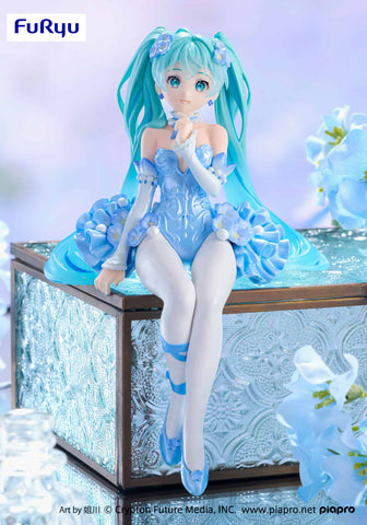 Hatsune Miku Noodle Stopper Figure Flower Fairy Nemophila (Pail Blue Color)
