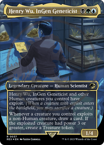 Henry Wu, InGen Geneticist (Emblem) (Borderless) [Jurassic World Collection Tokens]