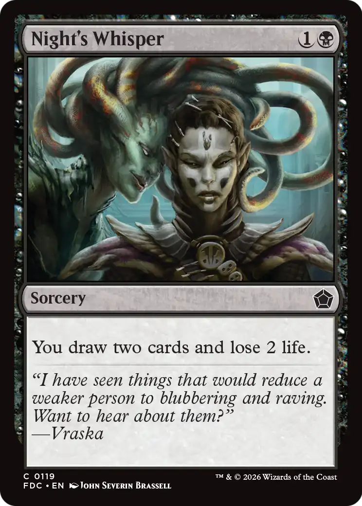 Night's Whisper [Foundations Commander]