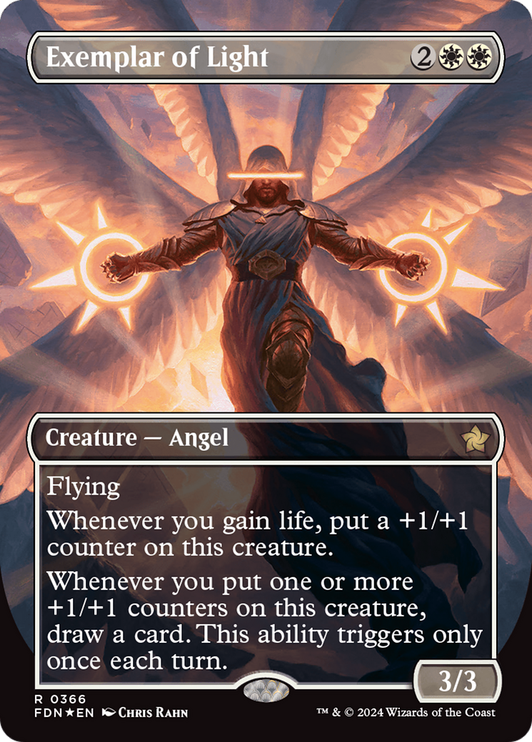 Exemplar of Light (Borderless) (Mana Foil) [Foundations]