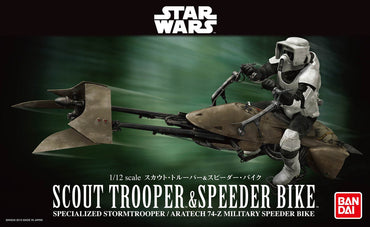 Star Wars Vehicle Model 1/12 Scout Trooper & Speeder Bike