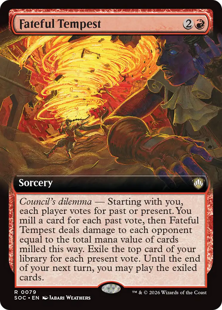 Fateful Tempest (Extended Art) [Secrets of Strixhaven Commander]
