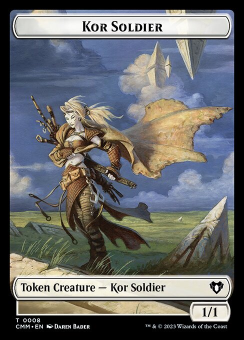 Elemental (0024) // Kor Soldier Double-Sided Token [Commander Masters Tokens]