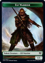 Elf Warrior // Spirit Double-Sided Token [Kaldheim Tokens]