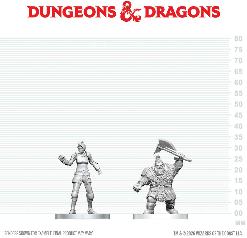 DND UNPAINTED MINIS WV29 CULTIST OF BANE & DWARF ZHENTILAR SOLDIER