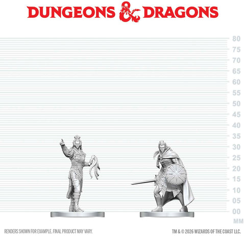 DND UNPAINTED MINIS WV29 DROW ELITE WARRIOR & DROW PRIESTESS OF LOLTH