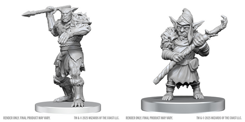DND UNPAINTED MINIS WV28 BUGBEAR STALKER & GOBLIN HEXER