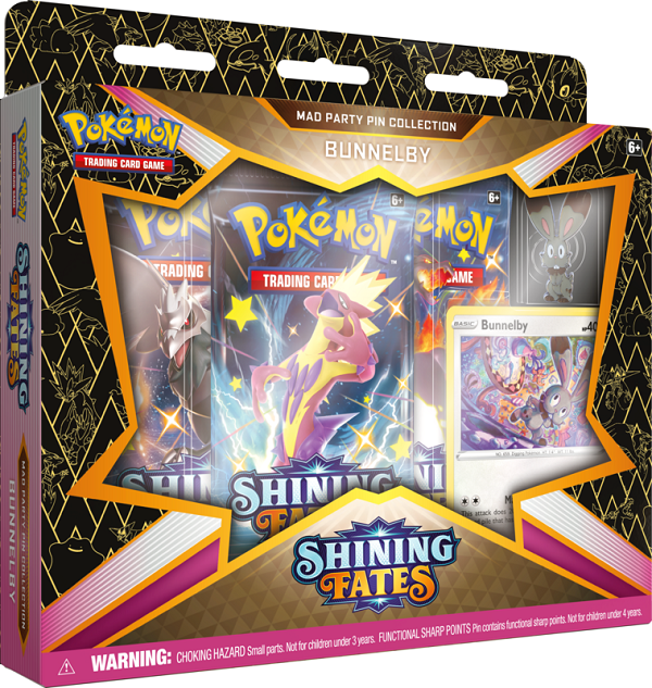 Pokemon Shining Fates Mad Party Pin Collection (Bunnelby)