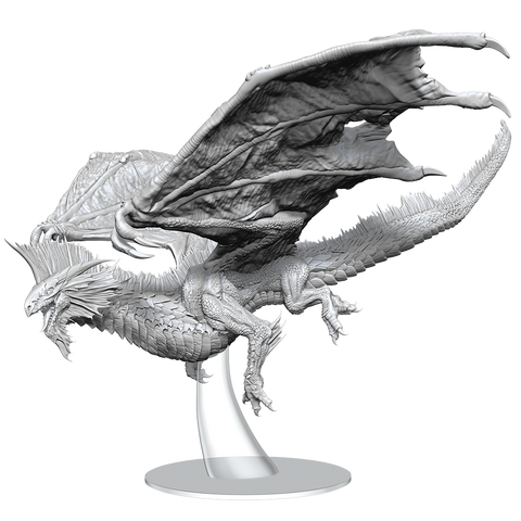 DND UNPAINTED MINIS ADULT SILVER DRAGON
