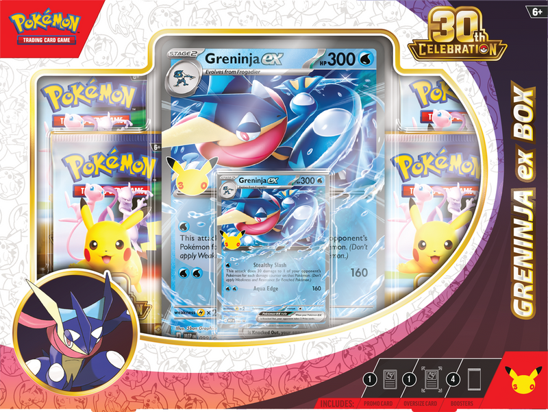 POKEMON 30TH CELEBRATION SYLVEON EX/ GRENINJA EX BOX