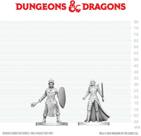DND UNPAINTED MINIS WV29 BLACK GAUNTLET & ZHENTILAR PALADIN OF BANE