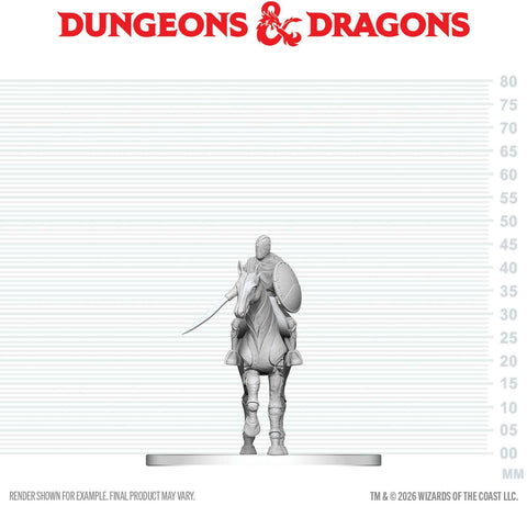 DND UNPAINTED MINIS WV29 NIMBLEWRIGHT STEED WITH RIDER
