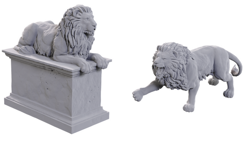 WIZKIDS UNPAINTED MINIS WV24 STONE LION/ANIMATED STONE LION
