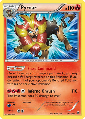 Pyroar(12/119) (Cosmos Holo) (Blister Exclusive) [XY: Phantom Forces]
