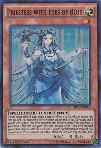 Priestess with Eyes of Blue [SHVI-EN098] Super Rare