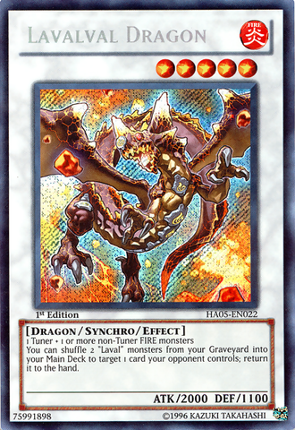 Lavalval Dragon [HA05-EN022] Secret Rare
