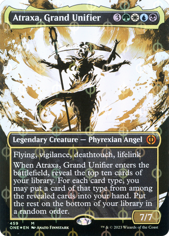 Atraxa, Grand Unifier (Borderless Ichor Step-and-Compleat Foil) [Phyrexia: All Will Be One]