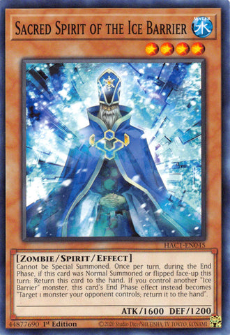 Sacred Spirit of the Ice Barrier (Duel Terminal) [HAC1-EN045] Parallel Rare