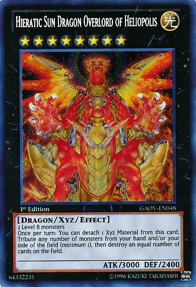 Hieratic Sun Dragon Overlord of Heliopolis [GAOV-EN048] Secret Rare