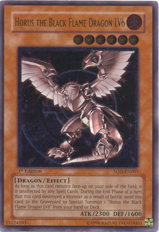 Horus the Black Flame Dragon LV6 (UTR) [SOD-EN007] Ultimate Rare