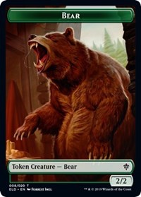Bear // Food (16) Double-sided Token [Throne of Eldraine] | GameZilla