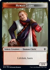 Human Cleric // Food (18) Double-sided Token [Throne of Eldraine] | GameZilla