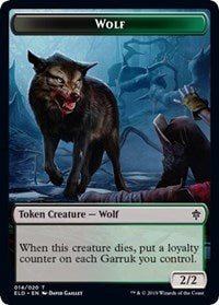 Wolf // Food (16) Double-sided Token [Throne of Eldraine] | GameZilla