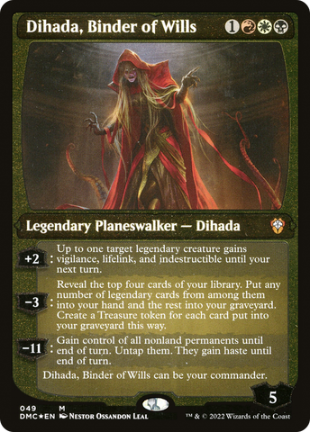 Dihada, Binder of Wills (Showcase Display Commander) [Dominaria United Commander]